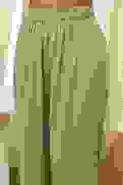 Olive Green Embroidered Gathered Suit Set image number 2