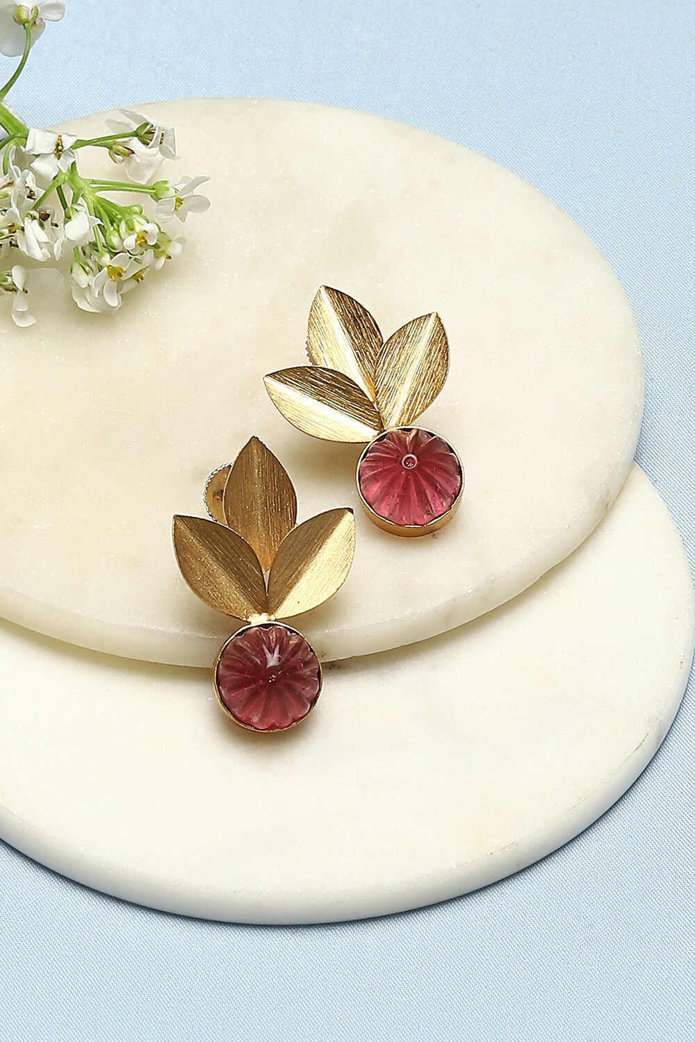 Red Brass Earrings image number 0