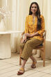 Yellow Art Silk Straight 2 Piece Set image number 0