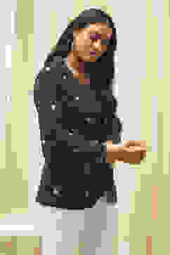 Navy Cotton Straight Yarndyed 2 Piece Set image number 5