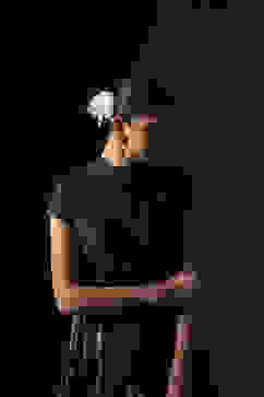 Rohit Bal Black Cotton Silk Anarkali Printed Suit Set image number 1