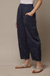 Navy Cotton Yarndyed Pants image number 3