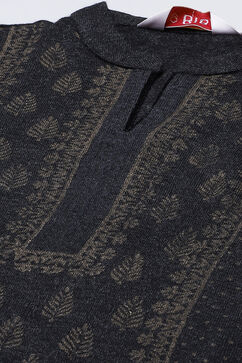 Charcoal Straight Acrylic Kurta image number 1