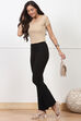 Grey Solid Stretchable Bootcut Slim Fit Pants image number 0