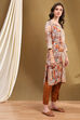 Ecru Rayon Straight Kurta image number 4