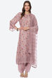 Multicolour Acrylic Unstitched Suit Set image number 0