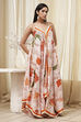 Beige Floral Printed Strappy Relaxed Maxi Dress image number 1