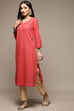 Off White Cotton Straight Kurta image number 3