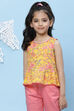 Yellow Cotton A-Line Top image number 2