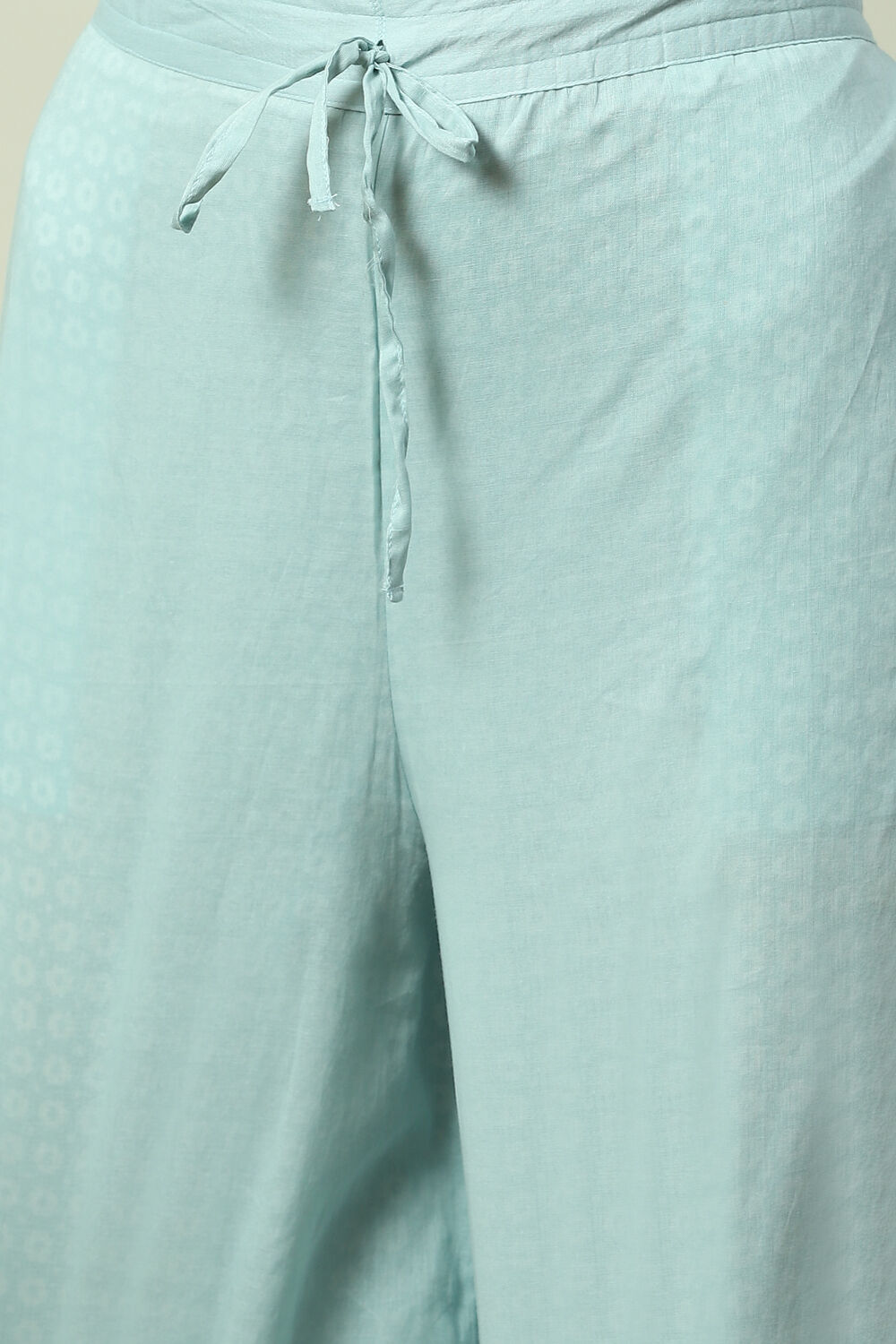 Sky Blue Cotton Straight Kurta Palazzo Suit Set image number 2