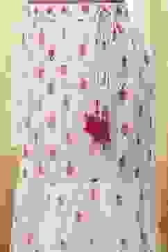 Off-White and Pink Cotton Peplum Suit Set image number 2