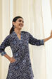 Indigo Straight Short Kurta image number 6