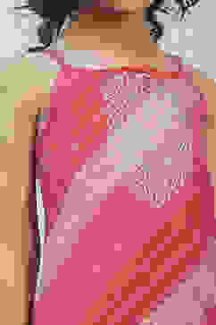 Pink Printed Straight Kurta Pant Set image number 5