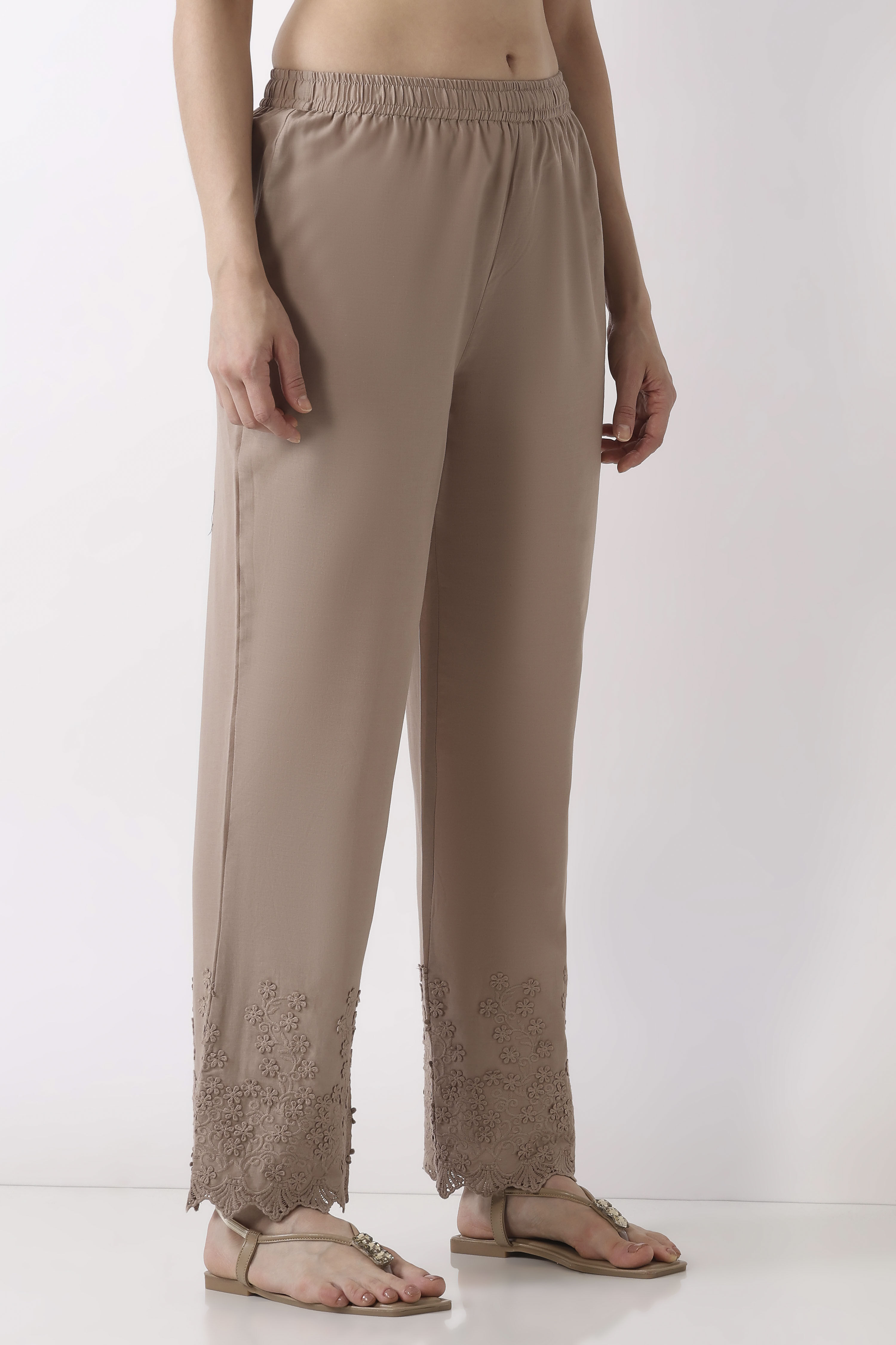 Nude Cotton Comfort Pants image number 3