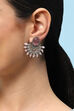 Oxidised Light Pink Brass Earrings image number 1