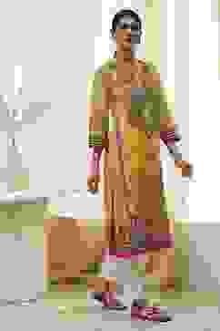 Green Pure Cotton Printed Straight Kurta image number 4