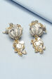 Golden Blue Alloy Earrings image number 2