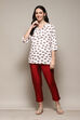 Dark Red Poly Viscose Slim Yarndyed Pants image number 0