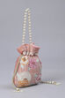 Pink Fabric Potli Bag image number 3