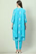 Peach Straight Kurta Churidar Suit Set image number 4