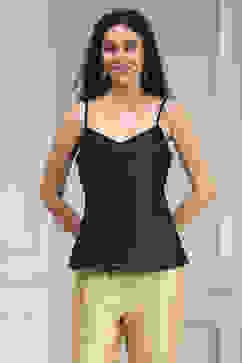 Black Metallic Pattern Straight Kurta image number 5