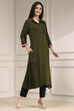 Indigo Blue Printed Straight Kurta image number 5