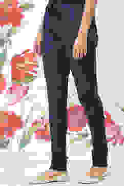 Rohit Bal Navy Blue Chanderi Silk Anarkali Solid Suit Set image number 3