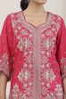 Red Cotton All-Over Floral Printed Kurti image number 1