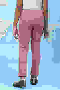 Onion Pink Straight Poly Span Girls Bottom Wear image number 5