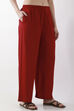 Blue Viscose Rayon Straight Palazzos image number 3