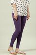 Black Cotton Blend Solid Leggings image number 3
