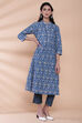 Pink Cotton A-Line Printed Kurta image number 3