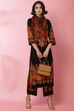 Black Straight LIVA Printed Kurta image number 4