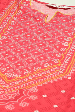Pink Cotton Straight Kurta Palazzo Suit Set image number 1