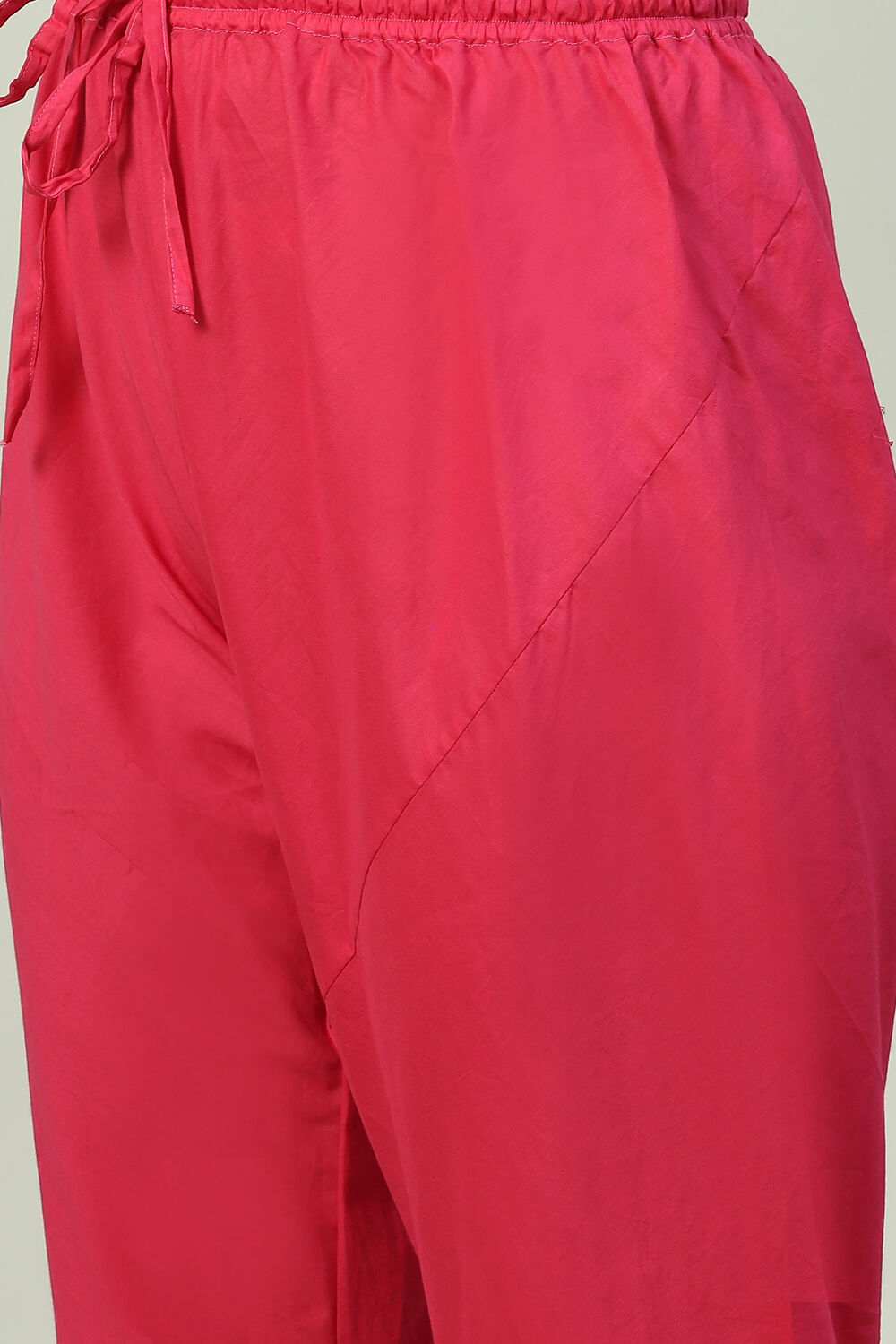 Fuschia Cotton Anarkali Kurta Churidar Suit Set image number 2