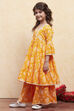 Blue Cotton Tiered Suit Set image number 3