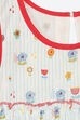 White Cotton A-Line Printed Dress image number 1