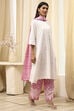 Blue Cotton Straight Suit Set image number 4