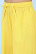 Yellow Cotton Printed Straight Suit Set image number 2