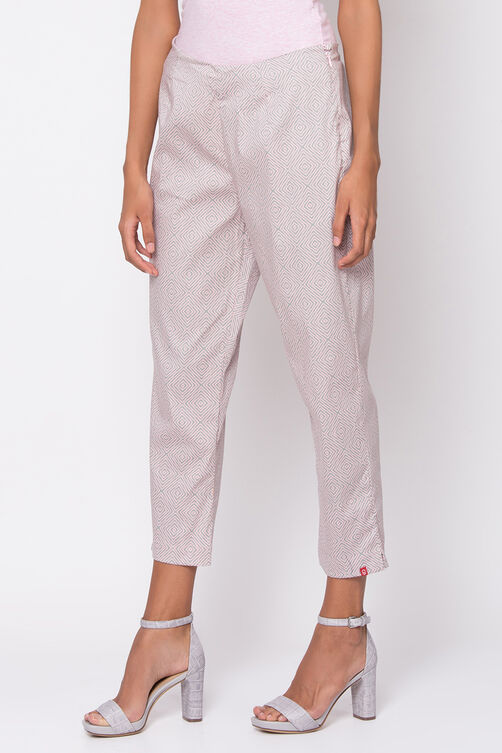 Red Cotton Printed Pants image number 2