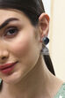 Dark Blue Brass Jhumka image number 1