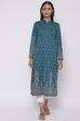 Dark Blue Winter Yarndyed Kurta image number 0