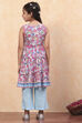 Coral Pure Cotton Floral Printed Tiered Suit Set image number 4