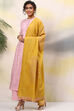Light Pink Cotton Woven Unstitched Suit Set image number 5