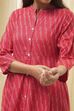 Marron Cotton Short Yarndyed Kurti image number 1