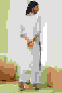 Off-White Embroidered Straight Suit Set image number 4