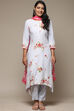Sky Blue Viscose A-Line Kurta Pants Suit Set image number 1