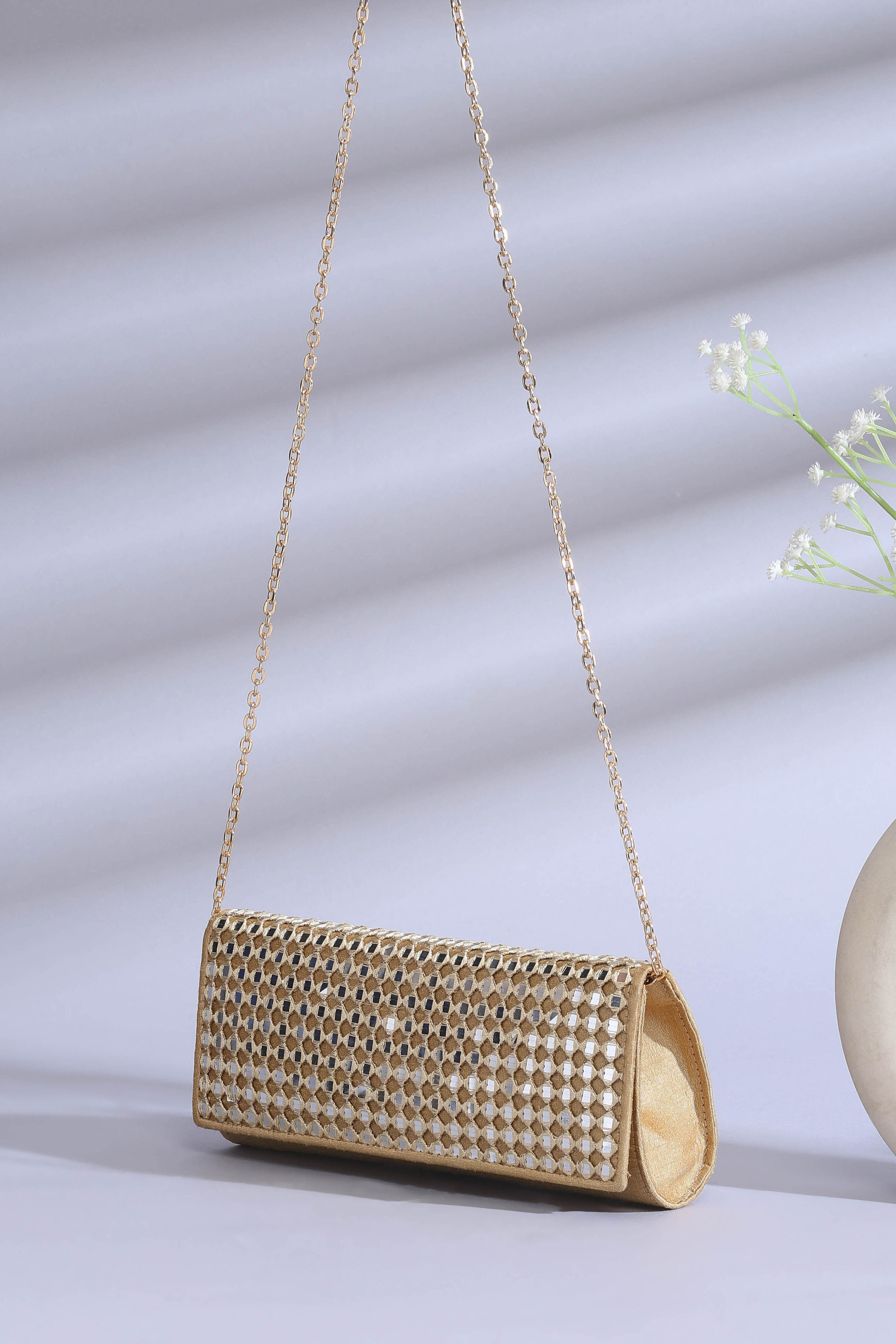 Gold Polycotton Clutch image number 0