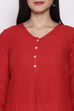 Blue Cotton Solid Kurti image number 1