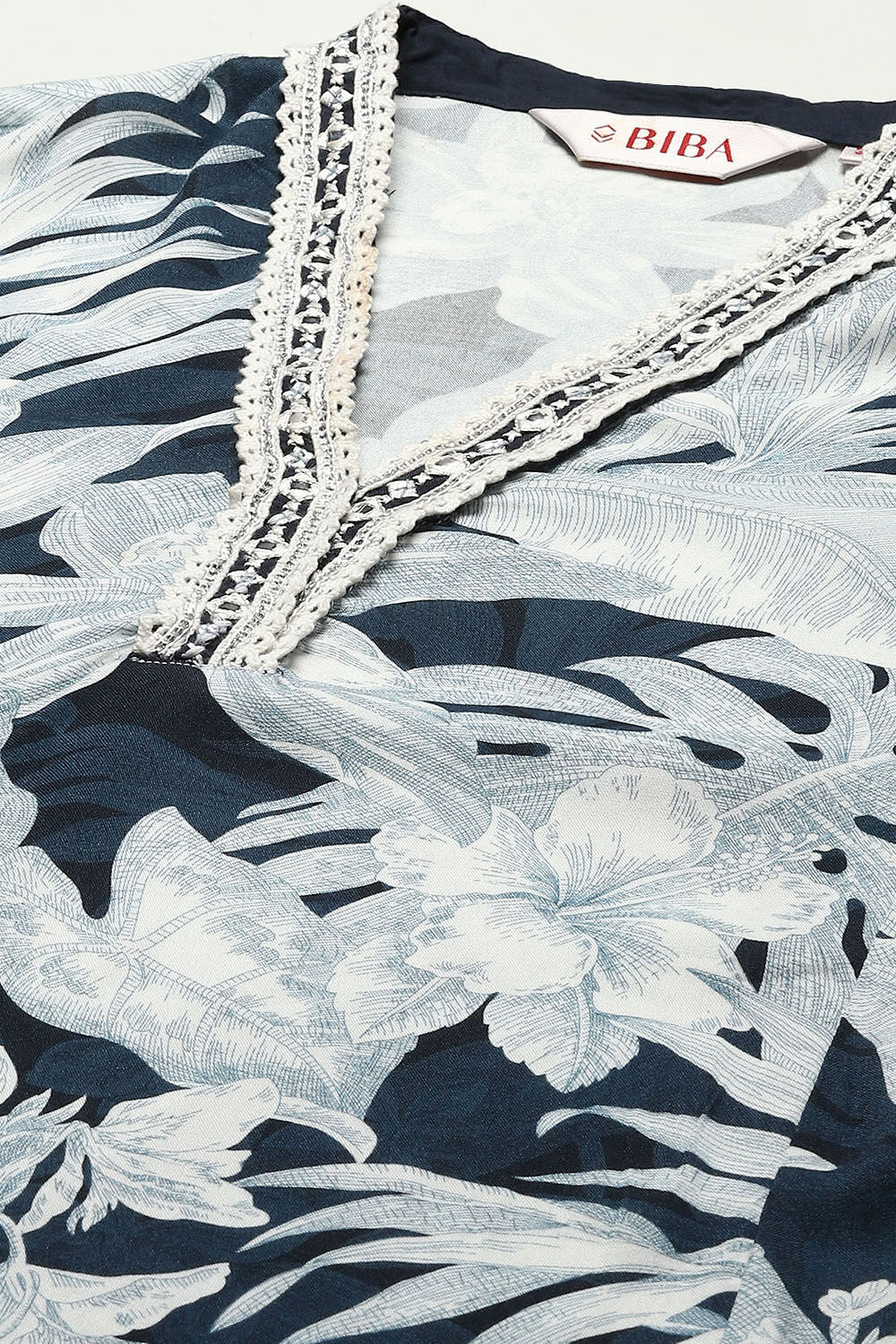 Navy Rayon Jalabiya Kaftan image number 1